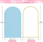 Wokceer 7.2FT Arch Backdrop Stand and Cover Set,Arch with Dusty Blue Cover - Image 2