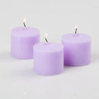 Set of 144 Richland Votive Candles Lavender Unscented and 144 Clear Glass Eastland Votive Holders - Image 2