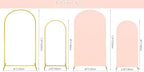 7.2FT, 6FT Wedding Arch Stand and Matching Light Pink Spandex Fitted Arch Backdrop Cover Set, Round Top Chiara Backdrop Stands and Covers for Birthday Party Baby Shower Banquet Decor (Light Pink) - Image 2