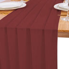12 Pack Wine Red Table Runner 10ft Romantic Chiffon Table Runner for Wedding Baby Shower and Birthday Party Cake Table Decorations(120 x 12 in) - Image 4