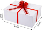 UoeRing White Extra Large Gift Box 1Pcs 22x17x9 inch,luxury Gift Box with Lid for Presents Birthday Christmas Valentine's Day (Contain Pull Bows,Card,Envelope,Filler) - Image 3
