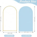 Arttown 7.2FT Arch Backdrop Stand and Blue Arch Cover Set - Image 2