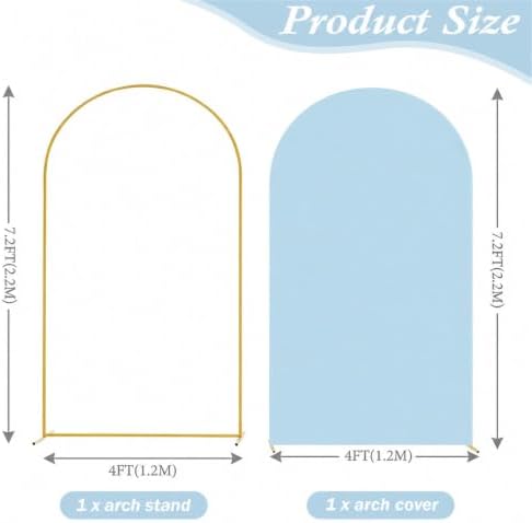Arttown 7.2FT Arch Backdrop Stand and Blue Arch Cover Set - Image 2