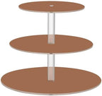 J JOYSAY Terracotta Print Acrylic Cupcake Stand 3 Tier Dessert Table Display Set Clear Cake Stands for Baby Shower Wedding Party Decorations Easy Assembly Donut Tower by J+JOYSAY