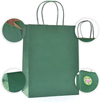 Nexmint Christmas Tree Green Gift Bag 8"x10.5": 120 Pack Bulk Medium Kraft Paper Bags with Handle. Great for Holidays,Gifts,Party Favors,Treats,Goodies,Candies,Shopping,Business,Retail - Image 3