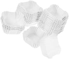 Square Paper Cupcake Liners 2000pcs White Baking Cups by BIUDECO