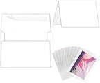 100 Pack Goefun Blank White Cards and Envelopes 5x7 with Clear Cello Bags by Goefun