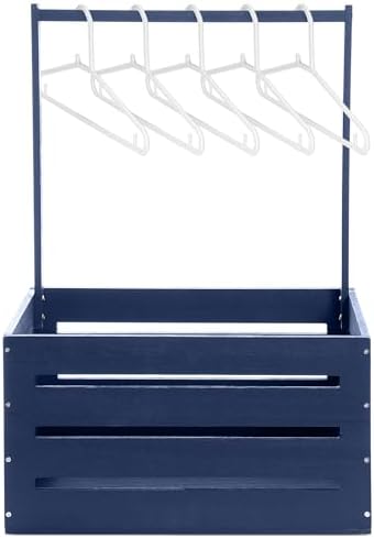 Suzile Baby Shower Crate Wooden Closet Baby Basket Gift,Navy Blue by Suzile