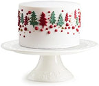Gomakren 8.15 Inch White Cake Stand for Party, Wedding, Floral Emboss Decor by Gomakren