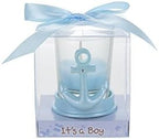 12 pcs Party Keepsake Baby Blue Anchor Candle Set, Awesome Party Favors for Baby Shower Announcement Parties, Boys or Girls Party & Other Themed Events by MEGA+FAVORS