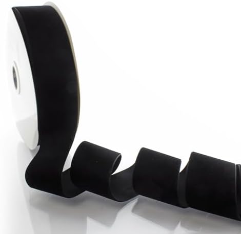 2" Velvet Ribbon Single Sided Soft Plush Luxury Craft Trim for Hair Bows Sewing Gift Wrapping Decorations Floral Arrangements and DIY Projects (Black, 25 Yards) - Image 2
