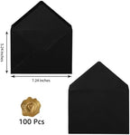 100 Pieces A7 Envelopes 5x7 Black, 5.24 x 7.24 Inches (Pack of 2) - Image 2