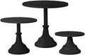 HBlife 3 PCS Black Cake Stand Set (8"/10"/12" Cake Plate), Metal by HBlife