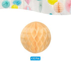 PATIKIL 10pcs 14" Honeycomb Balls Tissue Paper Pom Poms, Party Hanging Paper Honeycomb Balls Decoration for Birthday Wedding Home Backdrop Decor, Beige Yellow - Image 3