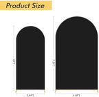 Gawicpy Wedding Arch Backdrop Stand Set Metal Arch Backdrop Stand with Wedding Arch Cover, Wedding Balloon Arch Backdrop Stand for Birthday, Baby Shower, Anniversary (Black, 5.9FT+7.2FT) - Image 2