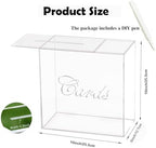 Large Clear Acrylic Wedding Card Box with Slot and Pen, 10x10x5 inch Wedding Receptions Wishing Well Money Box, DIY Card Box for Party, Graduation, Bridal Shower, Birthday (Clear) - Image 2