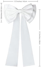 Detachable Coquette Satin Big Bow for Dress Cute Decor Bowknot - Image 4