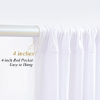 10x10ft White Backdrop Curtains with Lights Photo Drapes Wrinkle Free Fabric Backdrop Curtain for Wedding Birthday Party Baby Shower Bridal Shower Home Party Background Decorations - Image 4