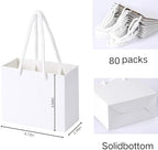 Meonua Mini Gift Bags w/Handles White 3.94x4.72x2.36 - Image 2