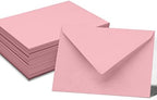 Darling Souvenir A6 Baby Pink Invitation Envelopes (4 3/4 x 6 1/2) Euro V-Flap 80 LBS Self-Adhesive Perfect for Weddings, Birthday, Baby Shower,Greeting Cards -Packs & Colours Available - Image 2