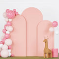 FANPROMS Wedding Arch Cover Dusty Rose 5FT 6FT 7FT Arch Backdrop Cover Set of 3 Spandex Arch Stand Cover Round Top Arch Backdrop Covers Chiara Arched Cover for Bridal Shower Banquet Party Decorations by FANPROMS