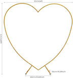 Heart Shape Wedding Arches for Ceremony, 6.9FT Gold Love Arch Backdrop Stand, Metal Heart-Shaped Balloon Arch Frame for Wedding Baby Shower Bridal Birthday Christmas Party Decorations - Image 3