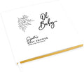 Andaz Press Personalized Baby Shower Guestbook with Gold Accents, Minimal Floral Custom Guestbook, White Guest Sign-in Registry, 120 Pages 8.5" X 8.5" Memories Book for DIY Scrapbook Photo Album by AndazPress