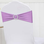 50 PCS Spandex Lilac Chair Sashes for Wedding Stretch Chair Bands with Buckles Universal Elastic Chair Ties Bows for Party Folding Chairs Celebration Anniversary Ceremony Events Decorations - Image 6