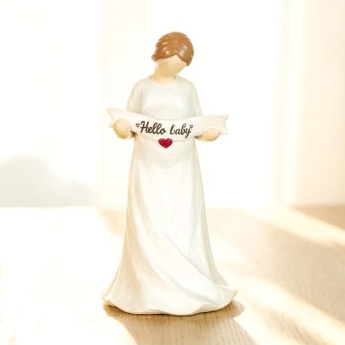 New Mom Gifts, First Mothers Day Birthday Gifts for New Mom, Pregnant Woman Holding Sign Figurine, Home & Bedside Decor by Dekismeos