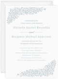 Canopy Street Personalized Dainty Floral Invitations / 25 Custom Modern Wedding Invites With White Envelopes / 5" x 7" Dusty Blue Botanical Anniversary Party Invite/Made In The USA by CanopyStreet