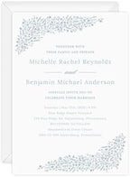 Canopy Street Personalized Dainty Floral Invitations / 25 Custom Modern Wedding Invites With White Envelopes / 5" x 7" Dusty Blue Botanical Anniversary Party Invite/Made In The USA by CanopyStreet