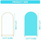 6FT Arch Backdrop Stand and Blue Cover Set,Balloon Arch Stand - Image 3