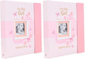 Christian Art Gifts Girl Baby Book of Memories Pink Keepsake Photo Album | Our Baby Girl Memory Book with Bible Verses, First Year (Pack of 2) by ChristianArtGifts