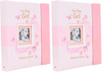 Christian Art Gifts Girl Baby Book of Memories Pink Keepsake Photo Album | Our Baby Girl Memory Book with Bible Verses, First Year (Pack of 2) by ChristianArtGifts