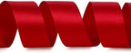 Ribbli Double Faced Red Satin Ribbon,1” x Continuous 25 Yards,Fabric Ribbon Use for Bows Bouquet,Christmas Gift Wrapping,Floral Arrangement (Pack of 3) - Image 2