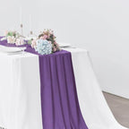 Pufogu 5 Pack 10Ft Purple Chiffon Table Runner Sheer 29x120 Inch - Image 6