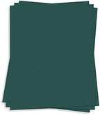 Recycled Dark Green Card Stock Paper - 8 1/2 x 11 - Heavyweight 111lb Cover - 25-Pack by LCIPaper