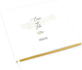 Andaz Press Personalized Wedding Guestbook with Gold Accents, Watercolor Stem Leaf Design White Guest Sign in Guest Registry 120 Pages 8.5 X 8.5 Memories Book for DIY, Scrapbook, Photo Album by AndazPress