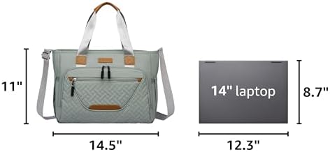 FHELAD Diaper Bag Tote, Large Tote Diaper Bag with Luggage Strap, 14 Pocket - Image 3
