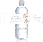We Can Bearly Wait Blue Theme Baby Shower Water Bottle Label - Pack of 20 to 200 labels by CandyWrapperStore