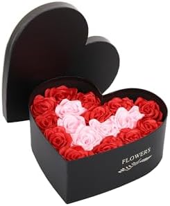Lassos Boutique Set of 3 Heart Shaped Gift Boxes Decorative Heart Gift Flower Wrapping Boxes for Wedding, Birthday, Anniversary, Valentine's Day, Mother's Day, Baby Showers (Black) - Image 5