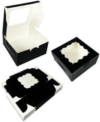 Bakepacker Black Cookie Boxes With Window 6x6x3 inches 240pcs - Image 4