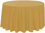 Polyester Round Tablecloth 120" Ideal for 60 inch round table (Gold) - Image 2