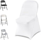 VEVOR Chair Covers, Polyester Spandex Chair Cover, Stretch Slipcovers for Wedding Party Dining Banquet Flat-Front Chair Covers (White-c, 32PCS) by VEVOR