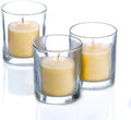 Set of 144 Richland Votive Candles Ivory Unscented and 144 Clear Glass Eastland Votive Holders by Richland