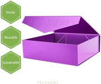 PACKHOME 3 Extra Large Purple Gift Boxes Magnetic Lids 17x14.5x5.5in - Image 6