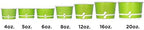 Karat [8oz - 1000 ct] Paper Ice Cream Cups & Soup Bowls for Hot/ Cold Food - Ideal for Soup, Ice Cream, Gelato, Yogurt and Snacks - Green - Image 5