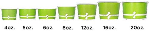 Karat [8oz - 1000 ct] Paper Ice Cream Cups & Soup Bowls for Hot/ Cold Food - Ideal for Soup, Ice Cream, Gelato, Yogurt and Snacks - Green - Image 5