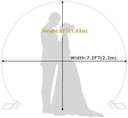Wokceer Wedding Arch 7.2FT Round Backdrop Stand White Circle Balloon Arch - Image 2