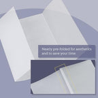 Goefun 5x7 Blank Invitations Kit - 100 Pack White Postcards & 100 Pack Envelopes & 120 Sheets 115GSM Vellum Paper Wraps for Wedding, Graduation, DIY, Thank You & Baby Shower - Image 3
